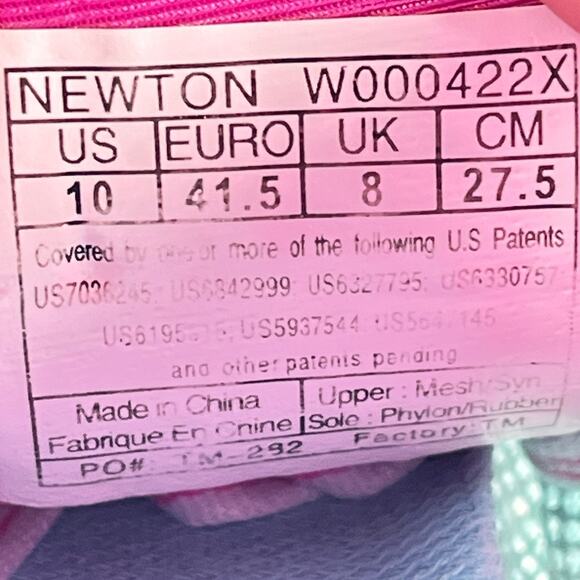 Newton Motion Plus Sky Blue Pink Lightweight Lace Up Running Shoes Women’s Sz 10 - Picture 10 of 11